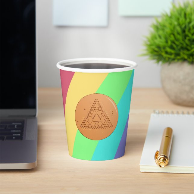 Vasos De Papel Taza de papel triángulo de caramelo Dalgona (in situ)