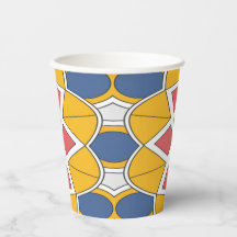 taza de papel, un diseño clásico vibrante y colori
