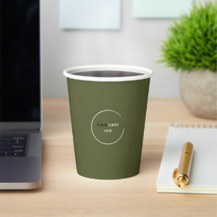 Vasos De Papel Taza de papel verde hierba