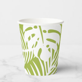 Vasos De Papel Taza de papel verde y blanco