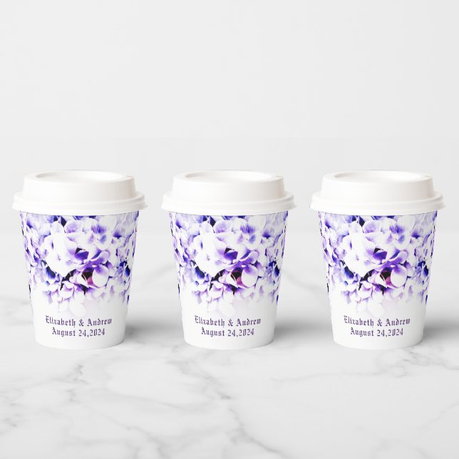 Vasos De Papel Taza de papel violeta elegante (Multi)