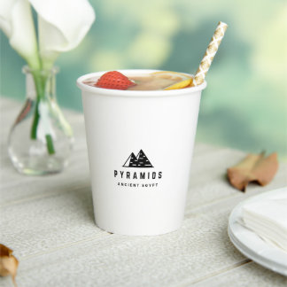 Vasos De Papel Taza de Pirámides Modernas y Jeroglíficos Egipcios