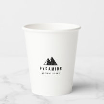 Taza de Pirámides Modernas y Jeroglíficos Egipcios