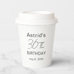 Vasos De Papel Taza de plástico para cumpleaños 30 Cumpleaños 30