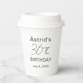 Vasos De Papel Taza de plástico para cumpleaños 30 Cumpleaños 30 