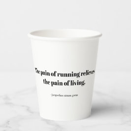 Vasos De Papel Taza de viaje con una cita inspiradora para corred