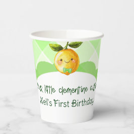 Vasos De Papel Taza para bebé niño clementine cutie - primer cump