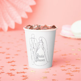 Vasos De Papel Taza para Desayuno de Novia
