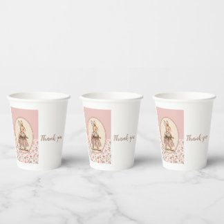 Vasos De Papel Taza personalizada de agradecimiento vintage, cone
