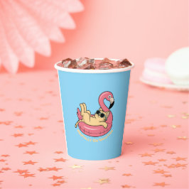 Vasos De Papel Taza personalizada de vacaciones divertidas rosa y