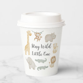 Vasos De Papel Taza personalizada Safari Kids | Nombre personaliz