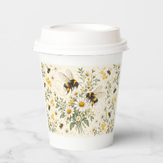Vasos De Papel Tazas de café de papel de abeja melífera y margari