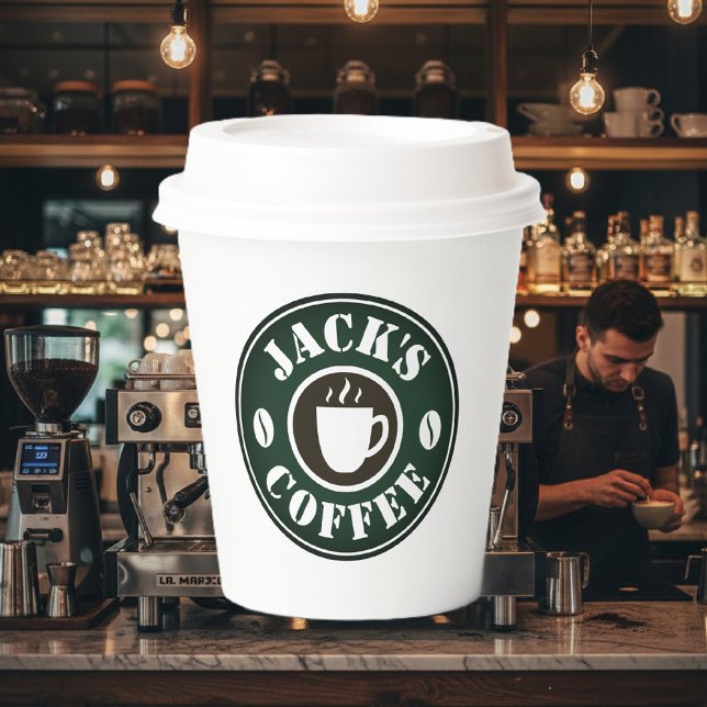 Vasos De Papel tazas de café de papel personalizado con suministr (Paper coffee cup template)