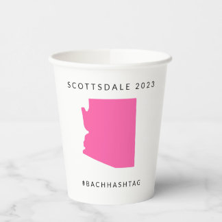 Vasos De Papel Tazas de papel Bach minimalistas "Disco en el desi