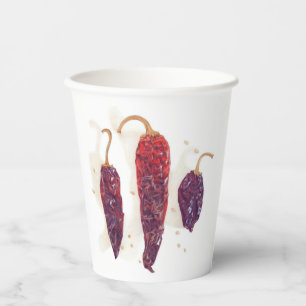 VASOS DE PAPEL TAZAS DE PAPEL CHILI PEPPERS