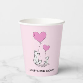 Vasos De Papel Tazas de papel con diseño de zorro y globos con fo