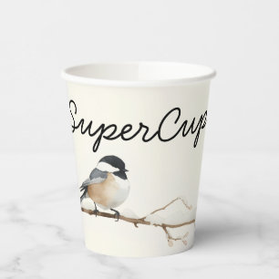 Vasos De Papel Tazas de papel de acuarela de carbonero minimalist