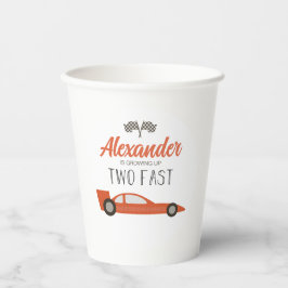 Vasos De Papel Tazas de papel de cumpleaños de dos coches de carr