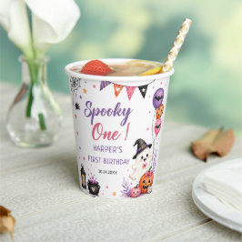 Vasos De Papel Tazas de papel de cumpleaños de Halloween Spooky O