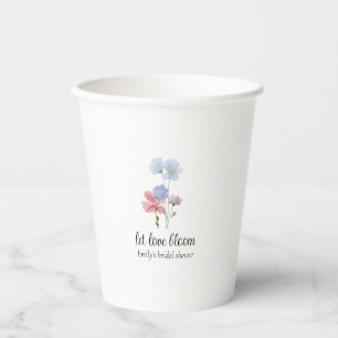 Vasos De Papel Tazas de papel de flores silvestres Love in Bloom