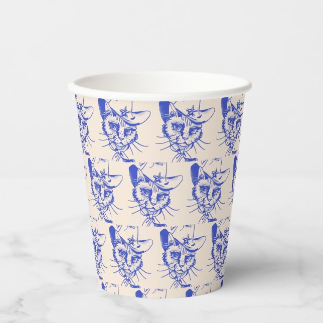 Vasos De Papel Tazas de Papel de Gatito (Anverso)