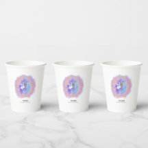 Tazas de papel de Géminis - Astrología acuarela