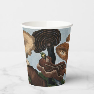 Vasos De Papel Tazas de papel de hongos botánicos