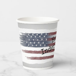 Vasos De Papel tazas de papel de la bandera del día de la indepen