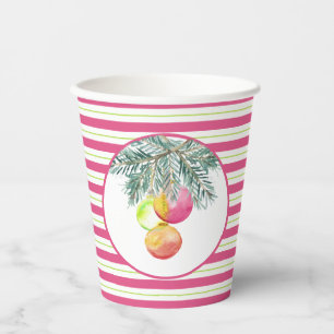 Vasos De Papel Tazas de papel de Navidad Acuarela única