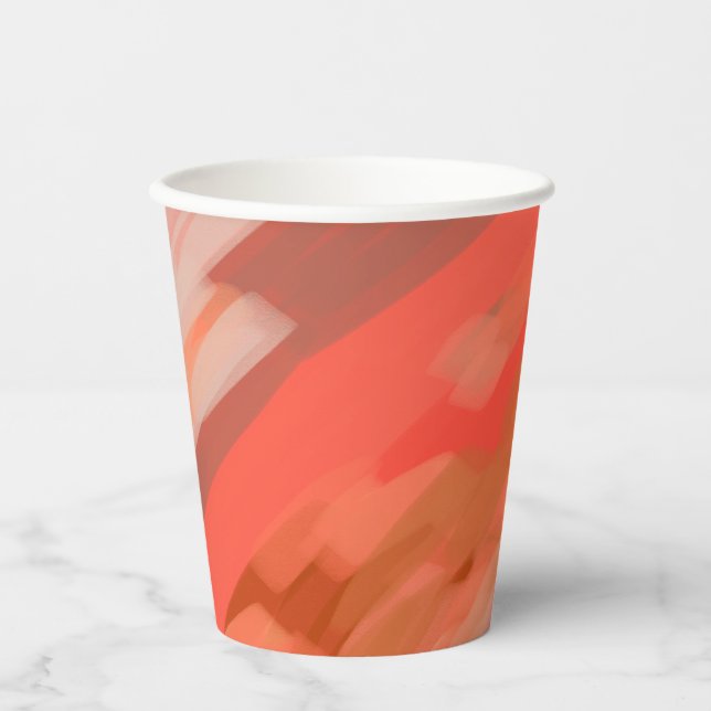 Vasos De Papel Tazas de papel de tonos de rubor rosado (Anverso)