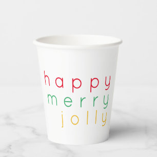 Vasos De Papel Tazas de papel FELIZ ALEGRE DIVERTIDO
