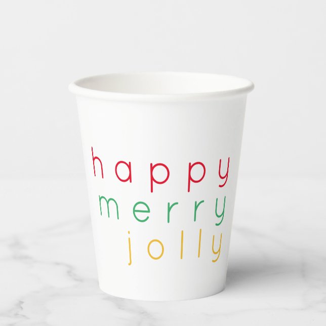 Vasos De Papel Tazas de papel FELIZ ALEGRE DIVERTIDO (Anverso)