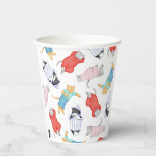 VASOS DE PAPEL TAZAS DE PAPEL GATOS PAJAMAS