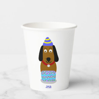 Vasos De Papel Tazas de papel Happy Birthday Pup