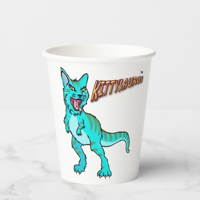 VASOS DE PAPEL TAZAS DE PAPEL KITTYSAURUS™ (Anverso)