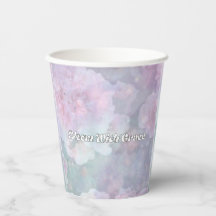 Tazas de papel mágicas con flores