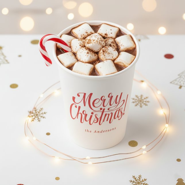 Vasos De Papel Tazas de papel modernas de Feliz Navidad (Subido por el creador)