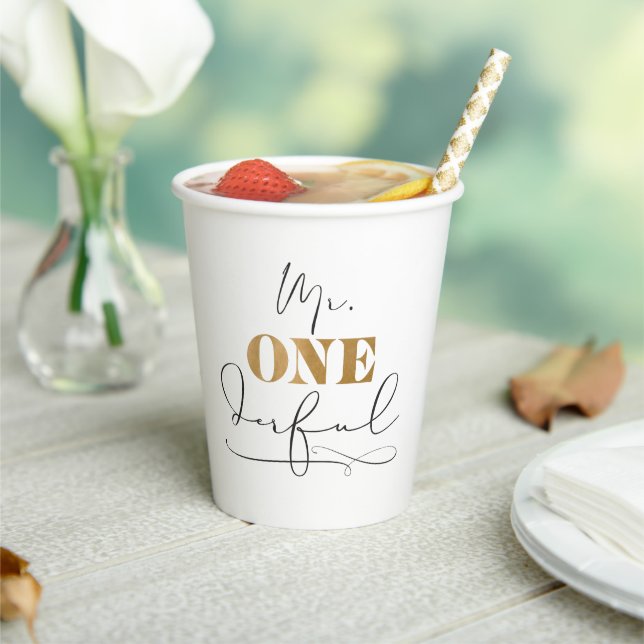 Vasos De Papel Tazas de papel Mr. Onederful (in situ)