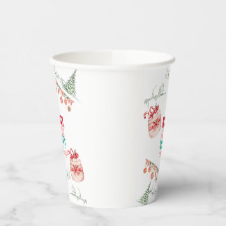Vasos De Papel Tazas de papel navideñas festivas - Juego de 8