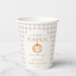 Vasos De Papel Tazas de papel para baby shower de otoño de una pe