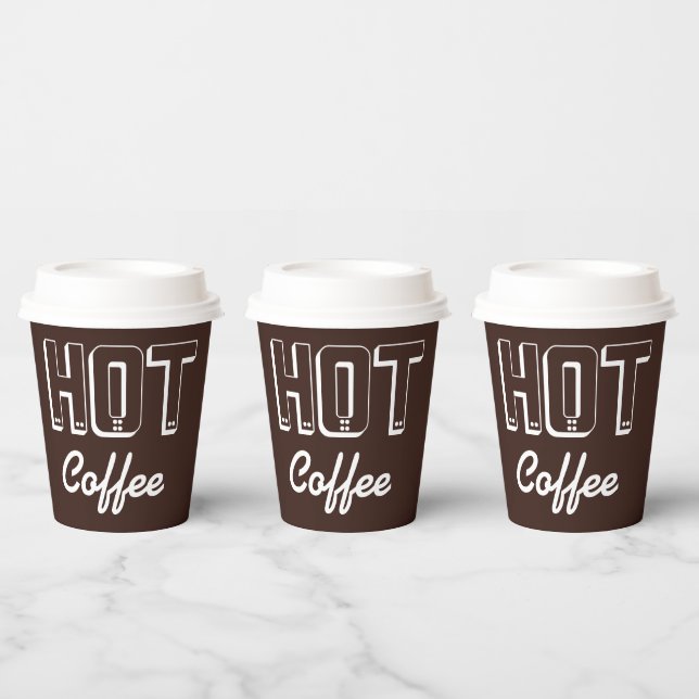 Vasos De Papel Tazas de papel para café caliente retro (Multi)