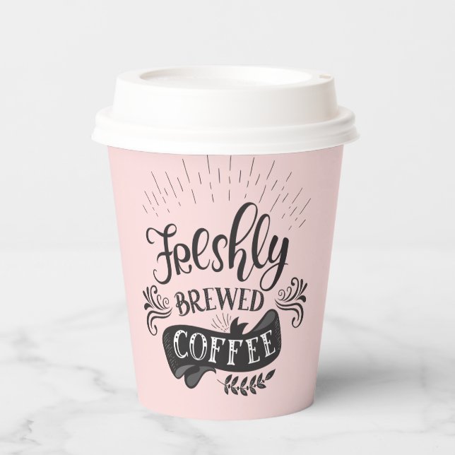 Vasos De Papel Tazas de papel para café recién hechas (Anverso)