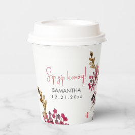 Vasos De Papel Tazas de Papel para Desayuno Nupcial de Otoño | Ba