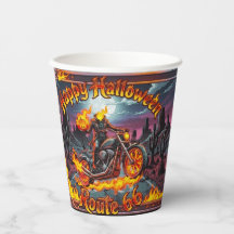 Tazas de papel para motociclistas de la ruta 66 pa