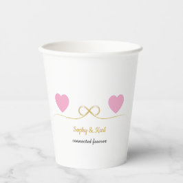 Vasos De Papel Tazas de papel románticas personalizadas