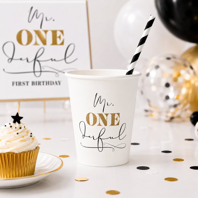 Vasos De Papel Tazas de papel Sr. Onederful (Mr. Onederful Paper Cups)