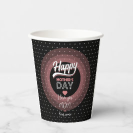 Vasos De Papel Te amo mamá