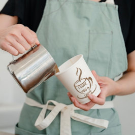 Vasos De Papel Te amo un diseño divertido romántico latente