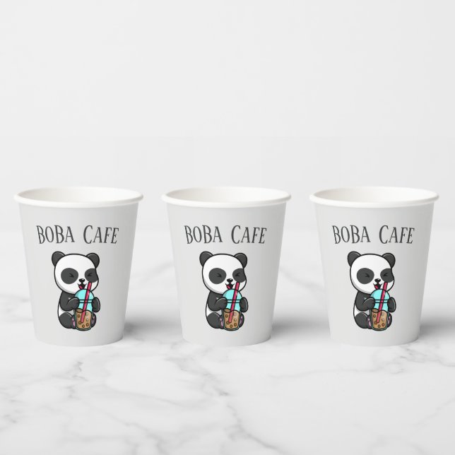 Vasos De Papel Té Boba , Té de leche de burbuja (Multi)