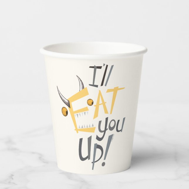 Vasos De Papel Te comeré gráfico (Anverso)
